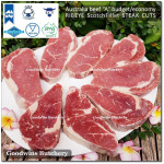 Beef Ribeye AUSTRALIA BUDGET frozen brand either AMG or NOLAN ECCO steak cuts thickness: 2.5 cm, 2cm & 1cm price/kg (Scotch-Fillet / Cube-Roll)